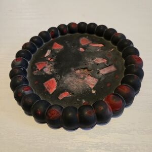 Black and Red Beaded Coaster